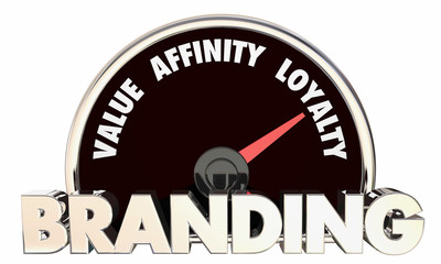 Branding Value Affinity Loyalty Metrics Speedometer 3d Illustration