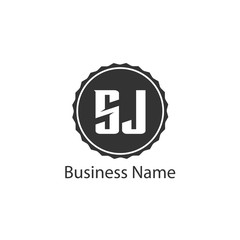 Initial Letter SJ Logo Template Design