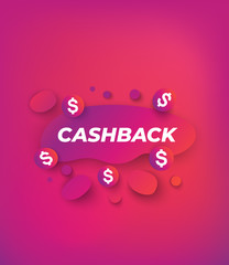 cashback offer, vector design in trendy style