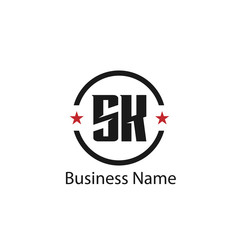 Initial Letter SK Logo Template Design
