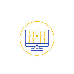 configuration, slider bar, line icon
