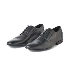 Black elegant shoes isolated on white background