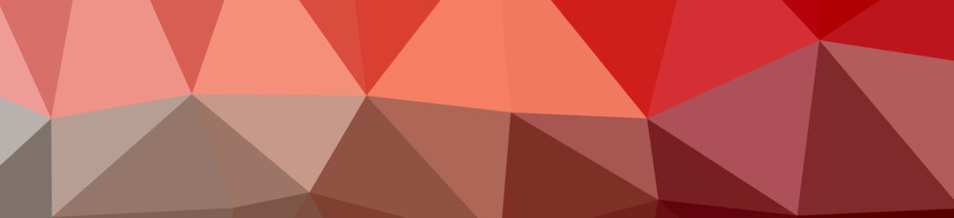 Obraz premium Illustration of abstract low poly red banner background.