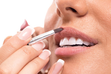 Stunning woman with kissable lips