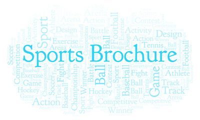 Obraz premium Sports Brochure word cloud.