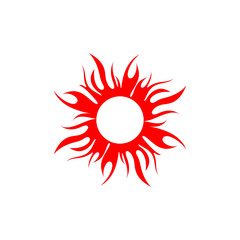 fire logo icon design template vector