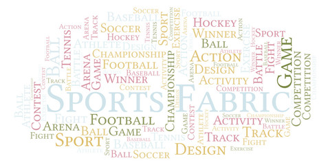 Fototapeta premium Sports Fabric word cloud.