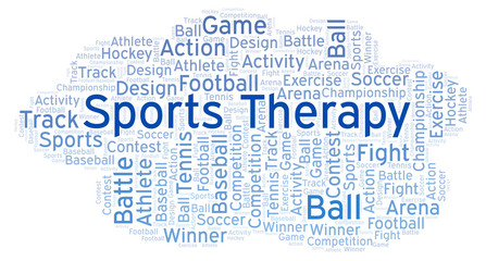 Sports Therapy word cloud.