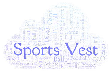 Obraz premium Sports Vest word cloud.