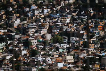 countless houses in the favela of Complexo do alemão in Rio de Janeiro