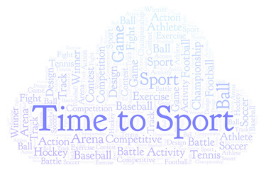 Time to Sport word cloud.