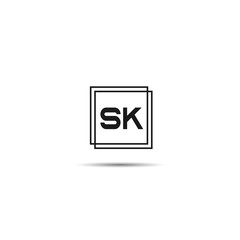 Obraz premium Initial Letter SK Logo Template Design