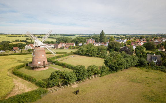 Thaxted Windmill and village, Essex, England