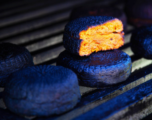 smoked cheese in the smokehouse