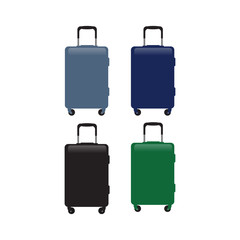 suitcase logo icon design template vector