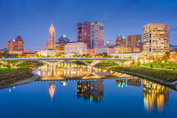 Fototapeta na wymiar Columbus, Ohio, USA Skyline