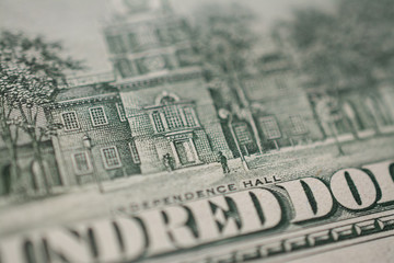 100 dollar bill close up