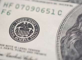 one hundred dollar bills, federal reserv sign