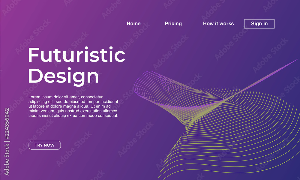 Poster abstract futuristic design. landing page background template. eps10 vector illustration.