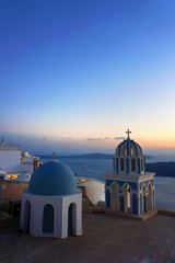 Churches in Imerovigli, Santorini, Greece