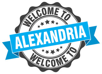 Obraz premium Alexandria round ribbon seal