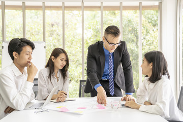 Entrepreneurs and business people conference in modern meeting room,business concept.