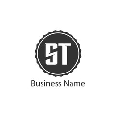 Initial Letter ST Logo Template Design