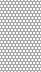 Naklejka premium Black honeycomb on a white background. Seamless texture. Isometric geometry. 3D illustration