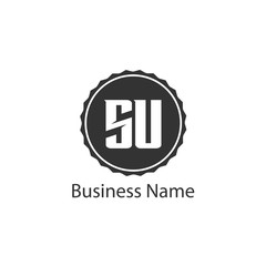 Initial Letter SU Logo Template Design