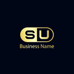 Initial Letter SU Logo Template Design