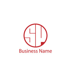 Initial Letter SV Logo Template Design