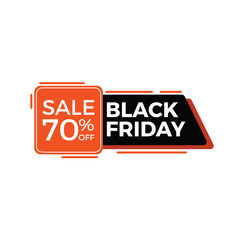 Black Friday Sale Banner. 70% Off
