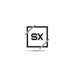 Initial Letter SX Logo Template Design