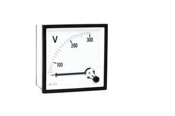 Voltmeter isolated on white background.