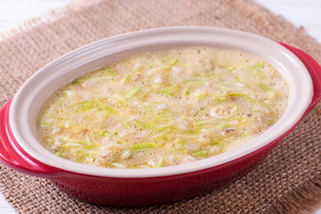 Casserole with cheese and zucchini