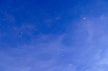 Fototapeta na wymiar Cielo de anochecer estrellado