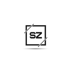 Initial Letter SZ Logo Template Design