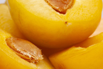 Texture of the fruit of the plum One fruit is enlarged to the size of the screen