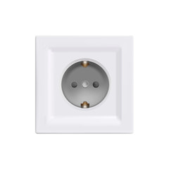 Electrical Outlet - Mock Up Template Isolated on White Background Easy to Edit
