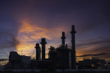 Fototapeta na wymiar Petrochemical Industrial. Oil refinery and Oil industry at sunset