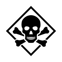 Toxic safety Hazard Danger Harmful Malware Virus  sign illustration isolated on background