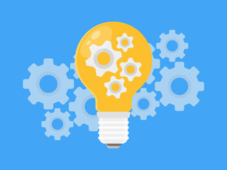 Light Bulb creative process Illustration Vector Icon