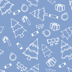 Winter holidays seamless pattern