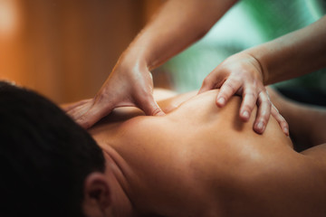 Obraz na płótnie Canvas Shoulder Sports Massage Therapy