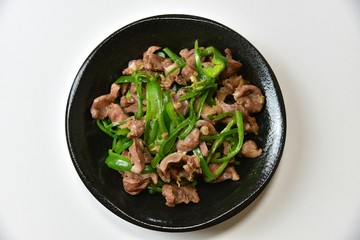 砂肝ピーマン