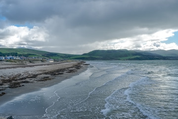 Stormy Looking Girvan Shoreline i Scotlands South West Coast
