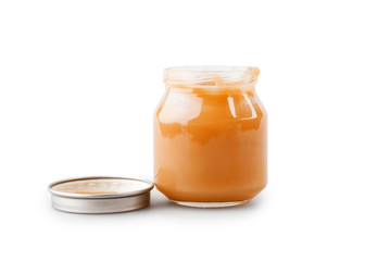 Baby food on white