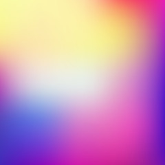 Abstract blur gradient background with trend pastel pink, purple, violet, yellow and blue colors for deign concepts, wallpapers, web, presentations and prints. Vector illustration.