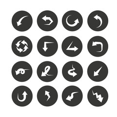 arrow icon set in circle buttons