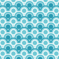 Abstract of simple blue round wave pattern.